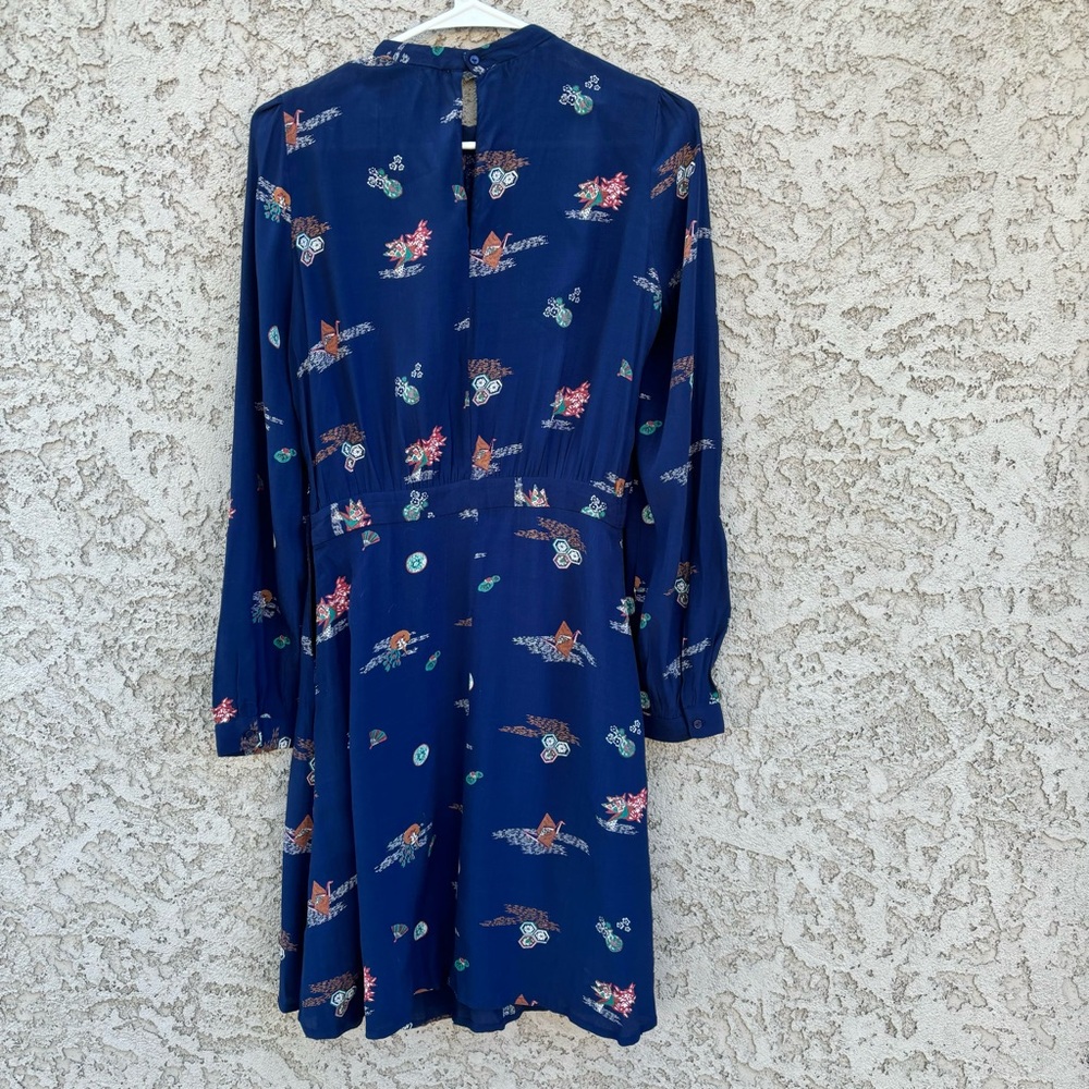 & Other Stories Origami Paper Crane Long Sleeve Mini Dress - Picture 6 of 9